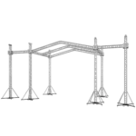 ProX 12D PR3 stage roofing system chain hoist detail showing professional rigging hardware