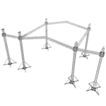 ProX 12D stage roofing system chain hoist mechanism detail showing professional rigging hardware