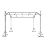 ProX 12D stage roofing truss system with speaker wings mounting hardware and connection details