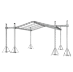 ProX 12D stage roofing truss system package with integrated speaker wing mounts and structural framework