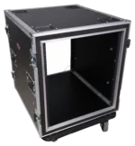 ProX 12U shockproof amp rack ATA flight case with heavy-duty caster wheels and 24-inch depth