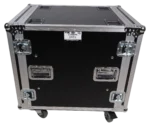 ProX 12U shockproof amp rack ATA flight case with caster wheels dimensional specifications diagram