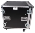 ProX 12U shockproof amp rack ATA flight case with caster wheels dimensional diagram specifications