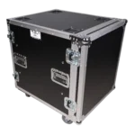 ProX 12U shockproof amp rack ATA flight case showing protective latch and hardware detail