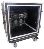 ProX 12U shockproof amp rack ATA flight case rear panel with cable management and ventilation ports