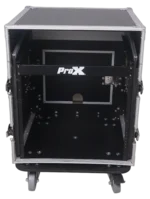 ProX 12U rack mount flight case dimensional diagram showing height width depth measurements