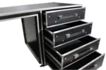 ProX 12U shockproof workstation case rear panel showing cable management and ventilation ports