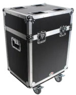 ProX 140 Style moving head lighting case dimensional specifications diagram with measurements for two units
