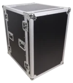 ProX 14U vertical amp rack mount flight case with caster wheels dimensional diagram specifications