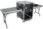 ProX 16U Space Amp Rack Mount ATA Flight Case with side tables and casters, 24 inch depth