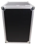 ProX 16U vertical amp rack mount flight case with caster wheels dimensional diagram specifications