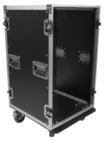 ProX 18U space amp rack mount ATA flight case 19 inch depth with casters detail view