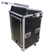 ProX 18U vertical rack mount flight case with 10U top mixer combo amp rack dimensional diagram specifications