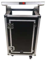 ProX 18U vertical rack mount flight case rear panel with cable management and ventilation ports