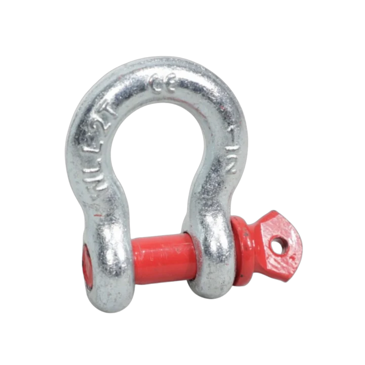 ProX 2 ton galvanized screw pin anchor U shackle with 1/2 inch pin front view