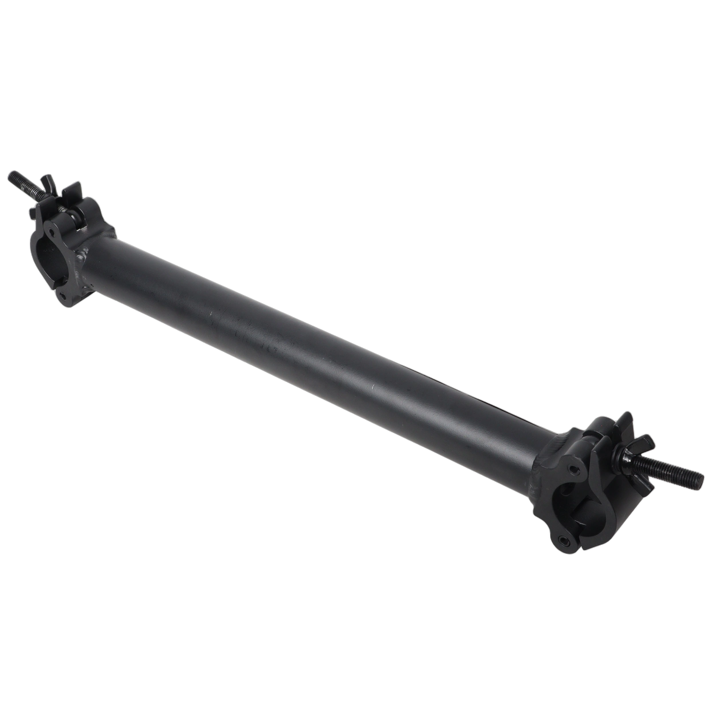 ProX 24 Inch Truss Tube Dual Clamp Front View ProX 24-inch truss tube with dual clamp attachment for XT-GRU modular grid system, black finish
