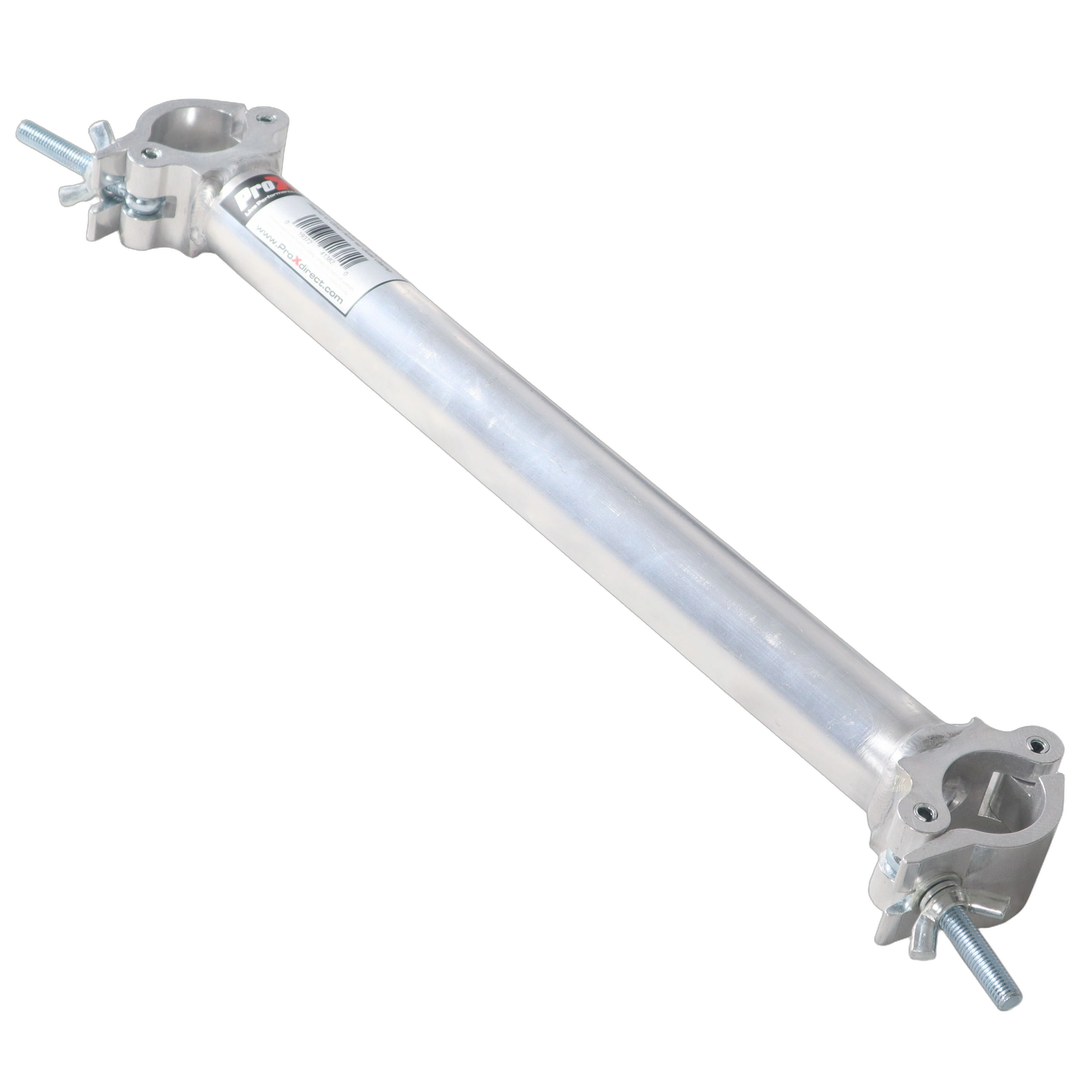 ProX 24 Inch Truss Tube Dual Clamp Front View ProX 24-inch truss tube with dual clamp attachment for modular grid system