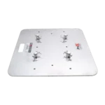 ProX 24x24 inch aluminum base plate with F34 trussing and conical connectors in professional stage setup