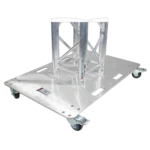 ProX 24x30 inch module base plate with locking casters side profile view