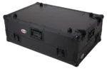 ProX 2U flight road case with wheels and laptop shelf for Pioneer DDJ-FLX10 DJ controller, black finish with LED lighting