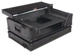 ProX 2U flight road case with wheels and laptop shelf for Pioneer DDJ-FLX10 DJ controller, black finish