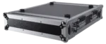 ProX 2U 2 space rack mount ATA flight case with 19 inch depth shown from side angle