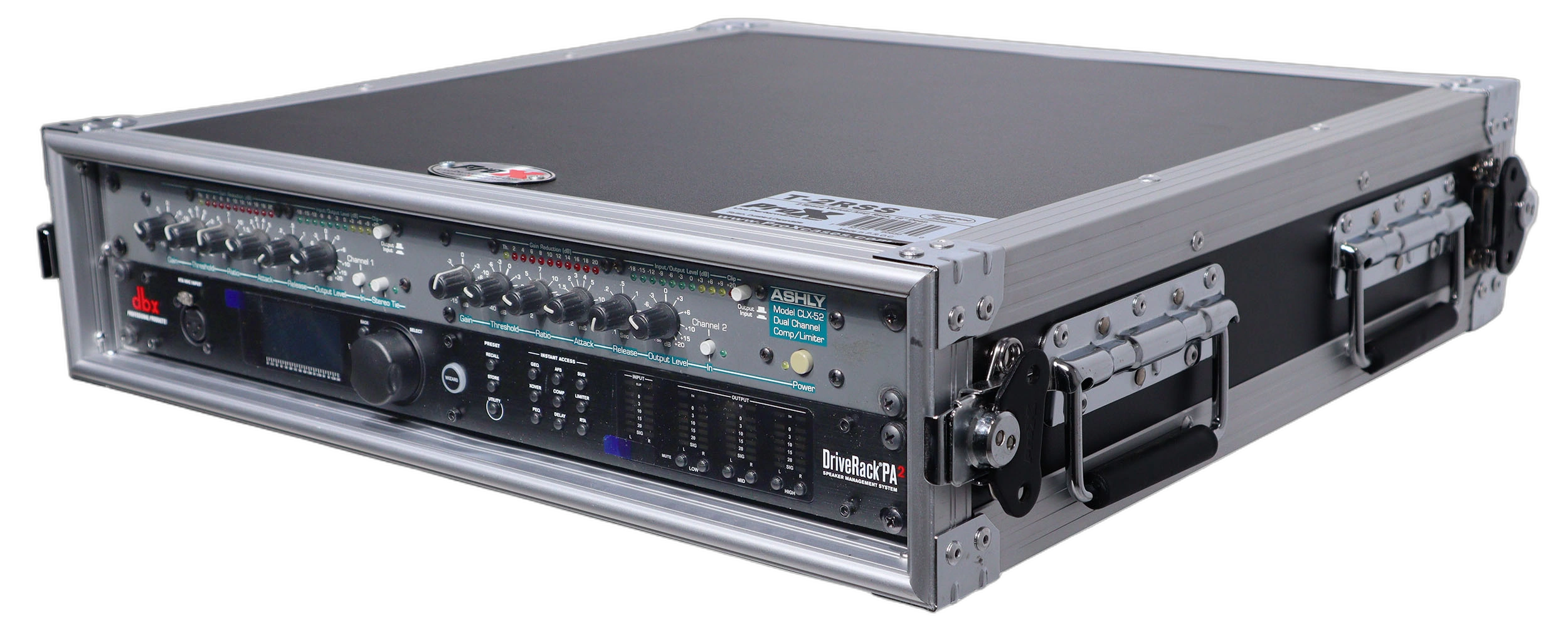ProX 2U Rack Mount ATA Flight Case Front View ProX 2U 2 space rack mount ATA flight case with 19 inch depth, front panel view