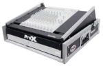 ProX 2U vertical rack mount flight case with 10U top compartment for mixer and amplifier equipment