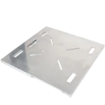 ProX 30 inch aluminum BoltX base plate rear panel showing mounting hardware and structural support details