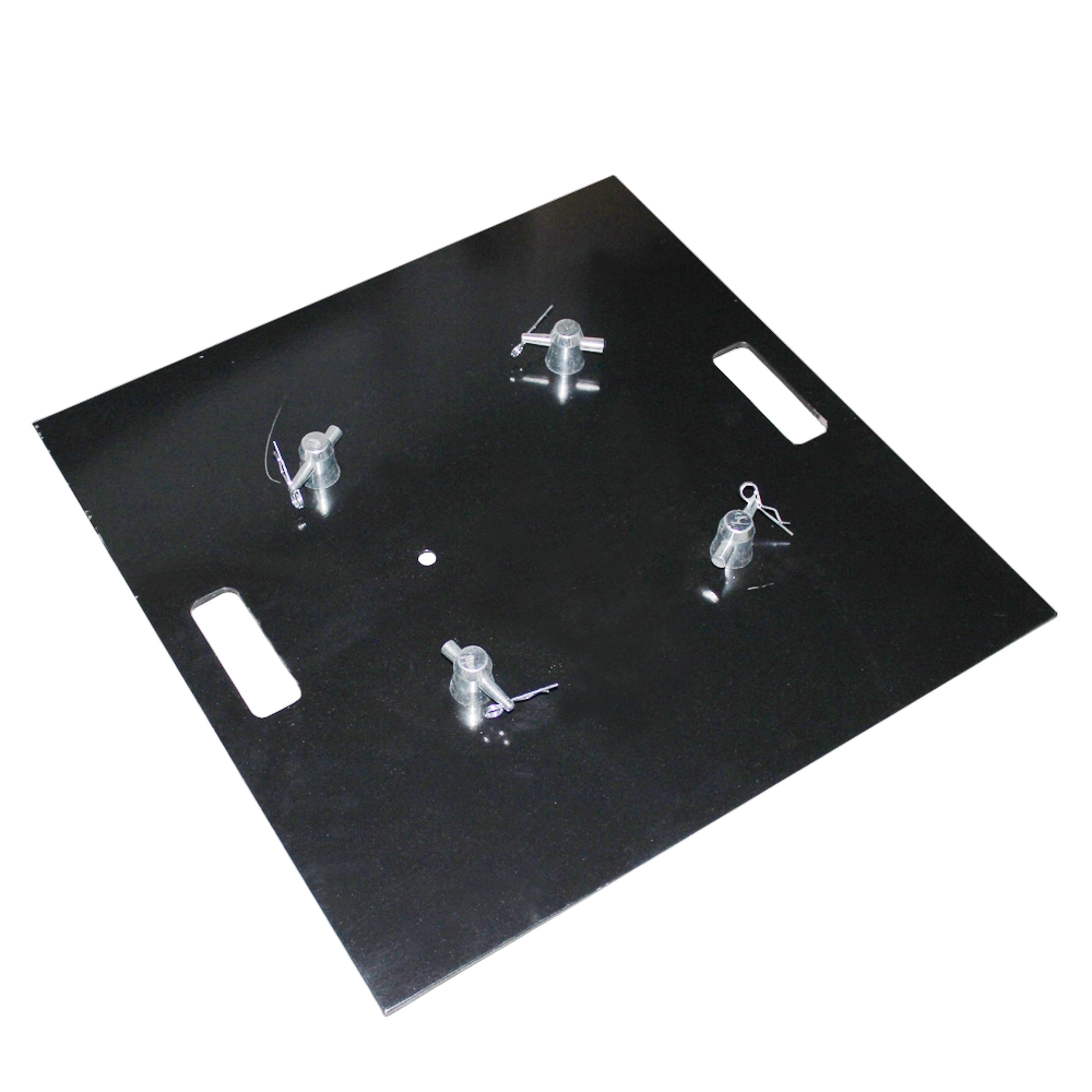 ProX 30 Inch Steel Truss Base Plate Front View ProX 30 inch steel 10mm truss base plate with connectors for F34 F32 F31 conical square truss systems