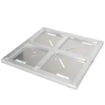 ProX 36-inch aluminum BoltX base plate with raised frame for bolted box truss systems in application setup