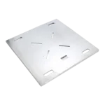 ProX 36 inch aluminum BoltX base plate with raised frame for bolted box truss systems, front view