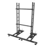 ProX 39 inch black dual-clamp cross support pole for LED ground support systems side profile