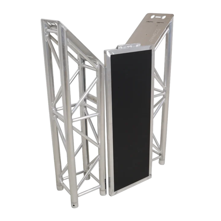 ProX 3ft truss system with integrated middle table station, front view