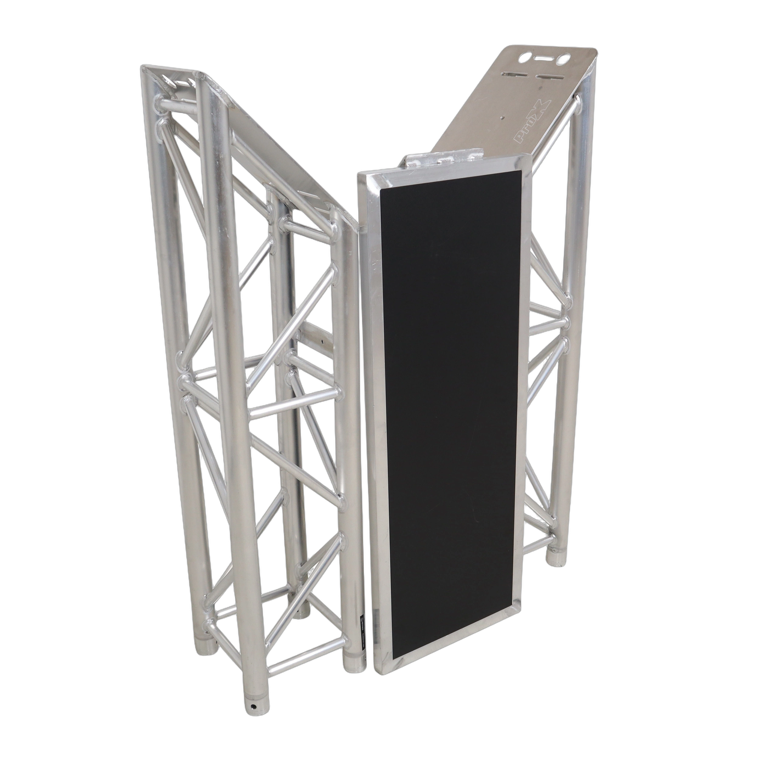 ProX 3ft Truss with Middle Table Stand ProX 3ft truss system with integrated middle table station, front view