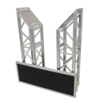 ProX 3-foot truss system with integrated middle table station, secondary angle view