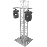 ProX 40 inch truss mounting pole extension installed on stage lighting rig setup