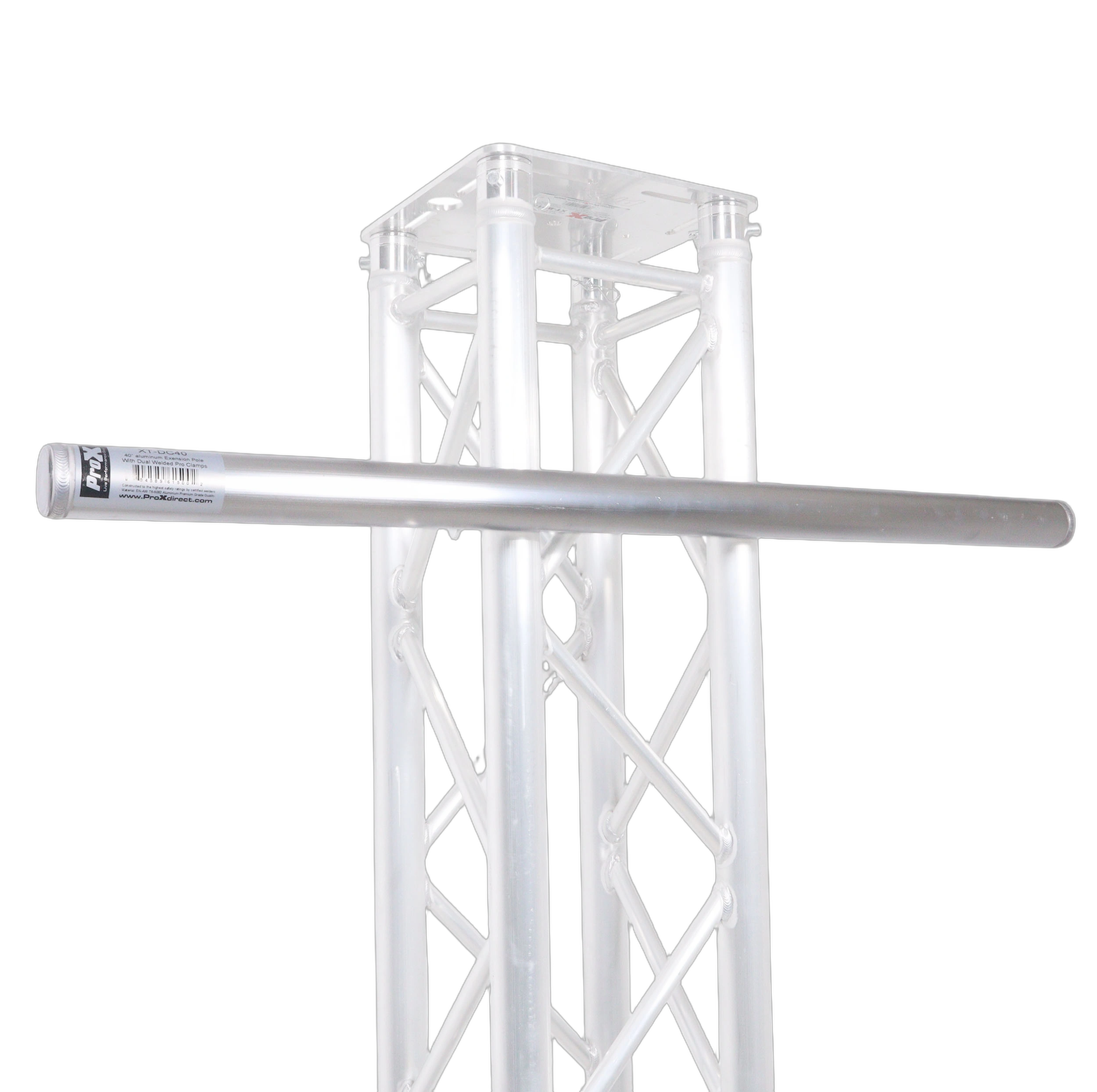 ProX 40 Inch Truss Mounting Pole Extension Stage Lighting ProX 40 inch truss mounting pole extension with secure coupling mechanism for stage lighting