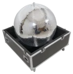 ProX 40-inch mirror ball flight road case with wheels and removable top cover panels