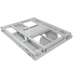 ProX 4-foot aluminum ventilated crowd barrier barricade with heavy-duty base and mesh panels