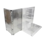 ProX 4-foot heavy-duty aluminum ventilated crowd barrier corner base dimensional specifications and measurements