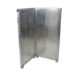 ProX 4-foot heavy-duty aluminum ventilated crowd barrier corner base section front view