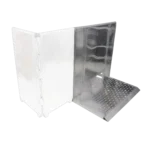 ProX 4-foot heavy-duty aluminum ventilated crowd barrier door and base dimensional specifications diagram