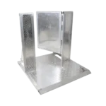 ProX 4-foot heavy-duty aluminum ventilated crowd barrier door and base assembly front view