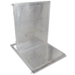ProX 4-foot heavy-duty aluminum ventilated crowd barrier with black base and metal frame