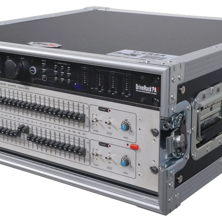 ProX 4U Space Amp Rack Mount ATA Style Flight Case with 19 inch depth front view