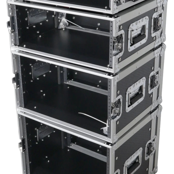 ProX 4U Deluxe Effects Rack 14 inch deep rail to rail dimensional specifications diagram