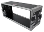 ProX 4U Deluxe Effects Rack with 7-inch depth, front panel view with handle