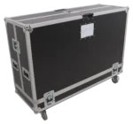 ProX 55 inch LED floor monitor with wheels showing dimensions and specifications