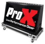 ProX 55 inch LED floor monitor display with four inch wheels front view